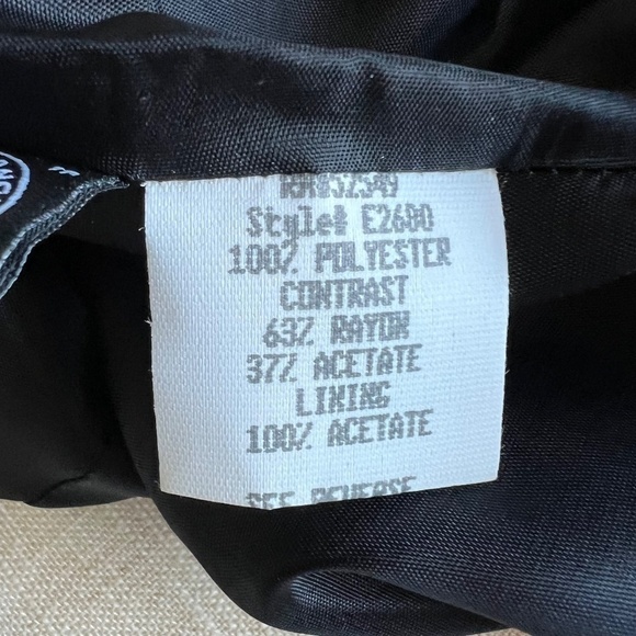 Laundry By Shelli Segal Black Crepe Open Back Cocktail Dress Size 8 - Picture 5 of 9